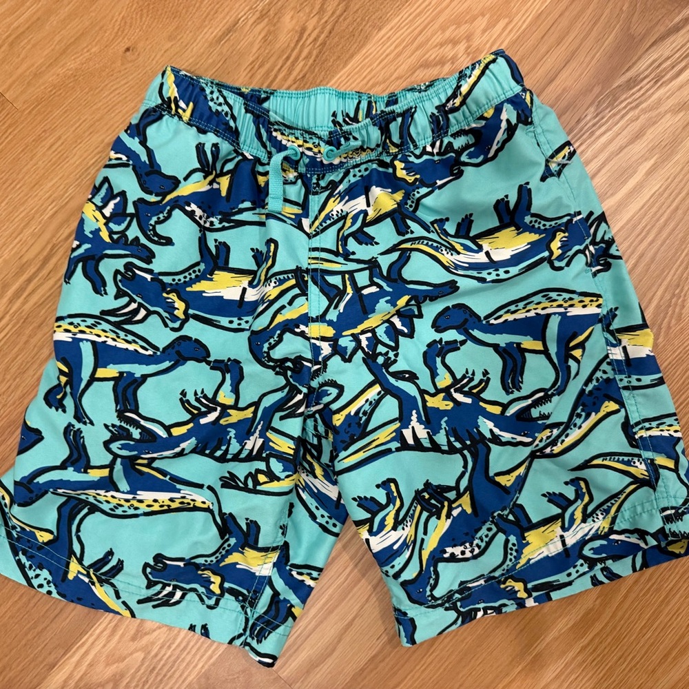 Hanna Andersson Dinosaur Print Swim Shorts